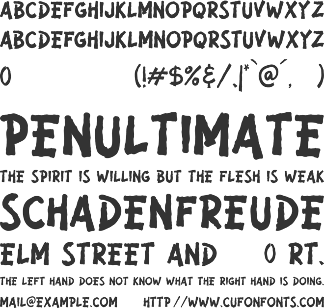 Nature Breath font preview