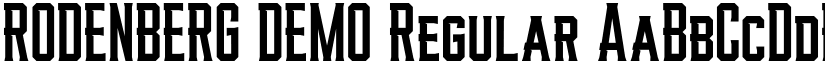 RODENBERG DEMO Regular font
