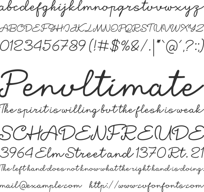 Oullins font preview