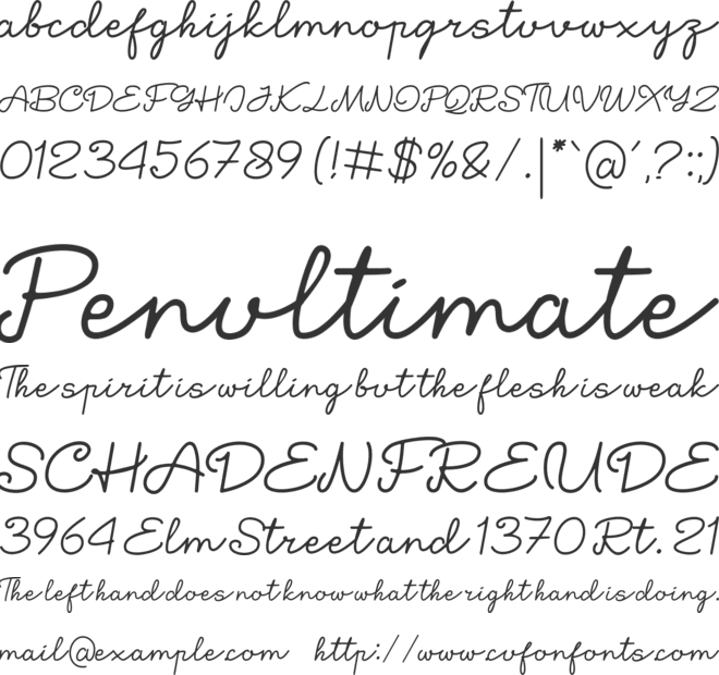 Oullins font preview