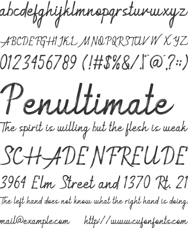 Sinullingga font preview