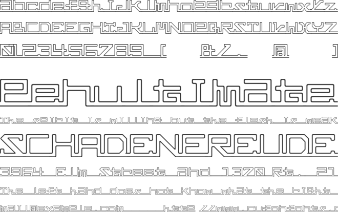 ABC, pipe font preview