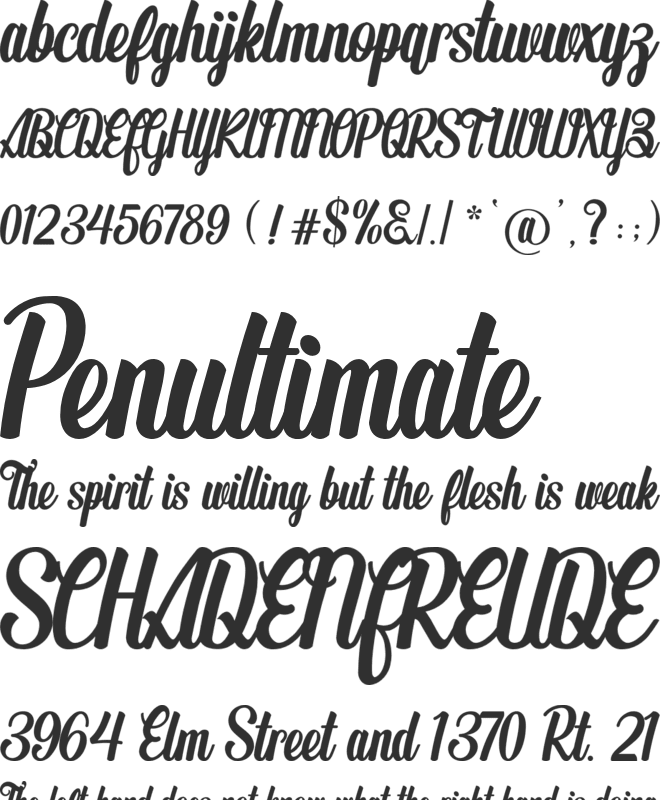 The Butterplay font preview
