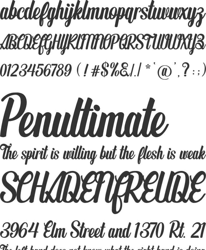 The Butterplay font preview