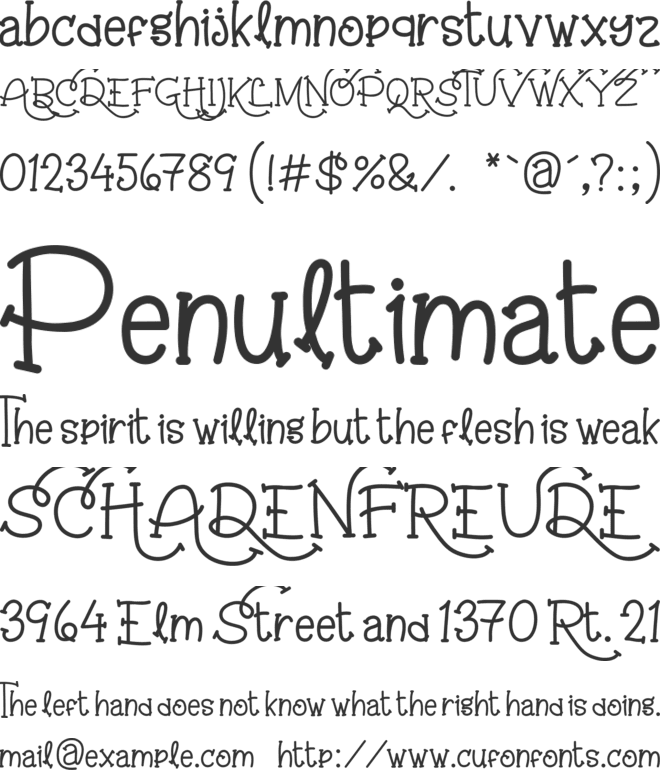 Milos font preview