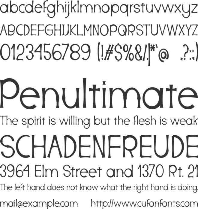 NEVALEX font preview