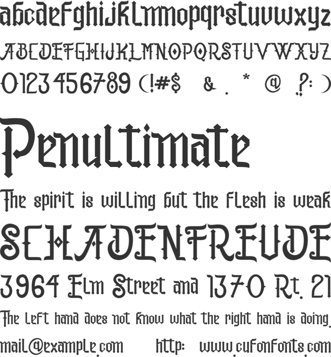 AshteR font preview
