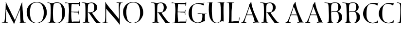 Moderno Regular font