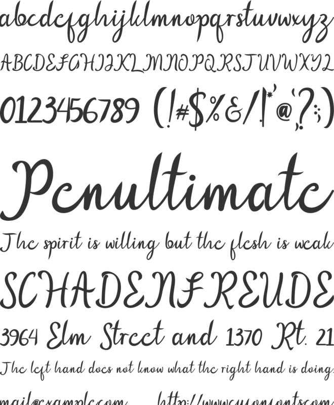 Queenatha font preview