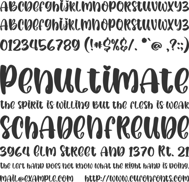 Strabela Moista font preview