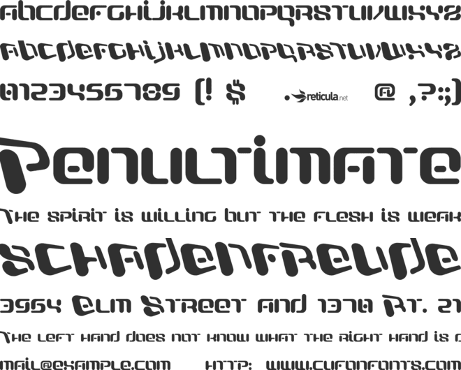 Officer X font preview