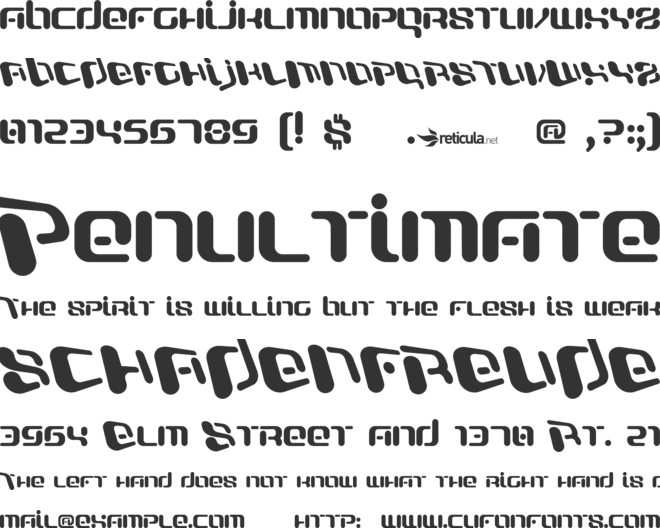 Officer X font preview