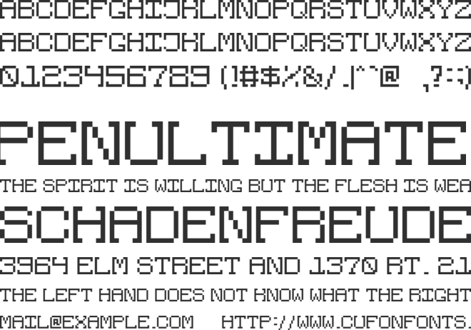 Atari Abandoned font preview