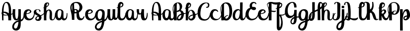 Ayesha Regular font