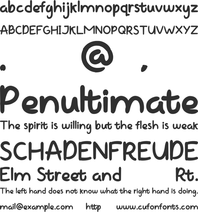 Baby Fly font preview