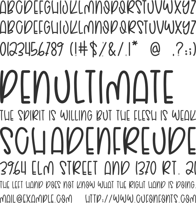 Sweet Creamy font preview