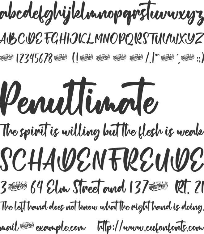 Romantics font preview