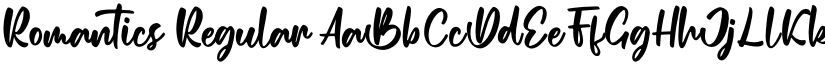 Romantics Regular font