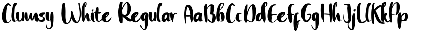 Clumsy White Regular font