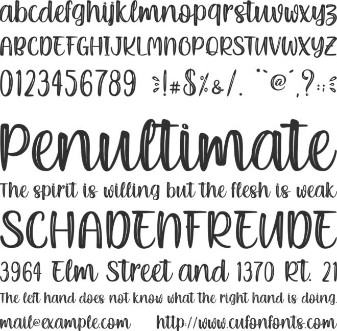 Blue Eyes - Personal Use font preview