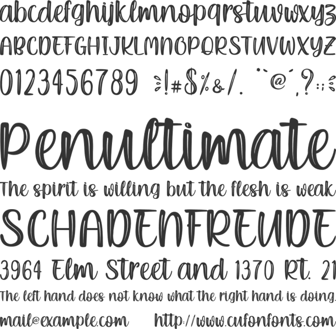 Blue Eyes - Personal Use font preview