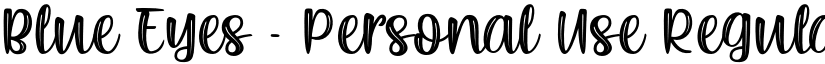 Blue Eyes - Personal Use Regular font