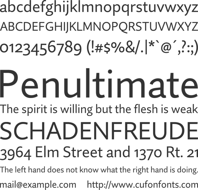 Quire Sans font preview