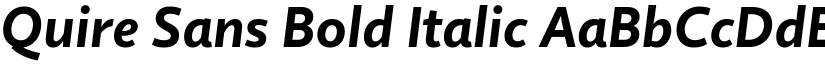 Quire Sans Bold Italic font