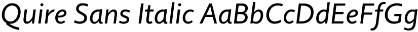 Quire Sans Italic font