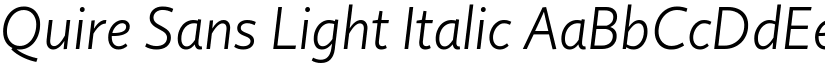 Quire Sans Light Italic font