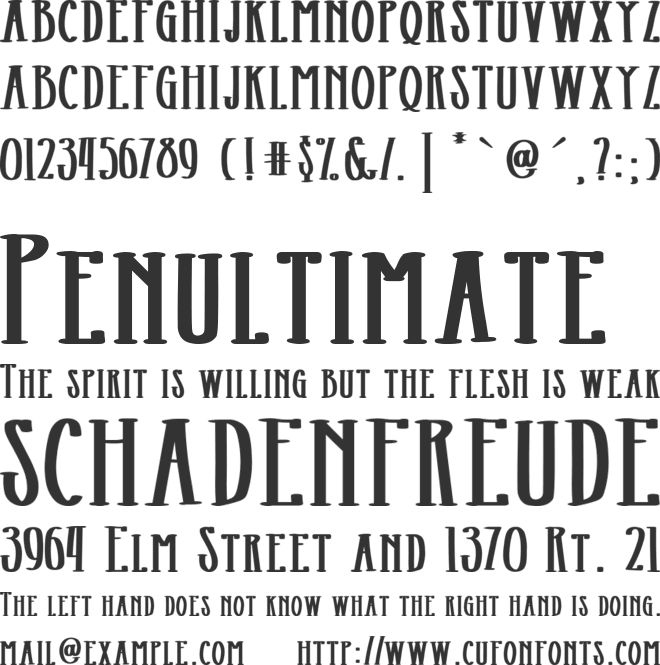 Northway Original font preview