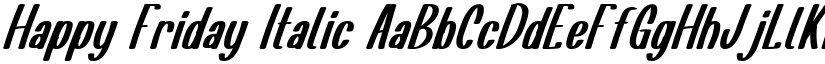 Happy Friday Italic font