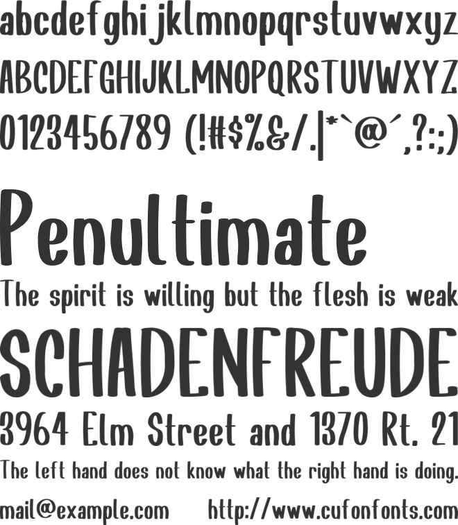 Happy Friday font preview