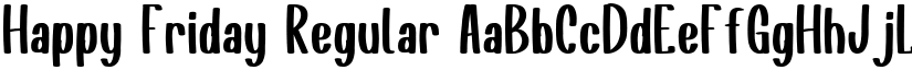 Happy Friday Regular font