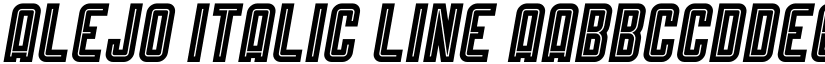 Alejo Italic Line font