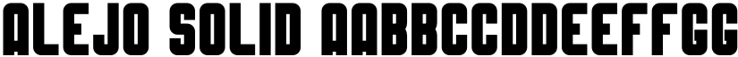 Alejo Solid font