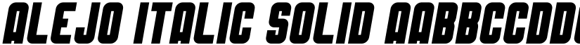 Alejo Italic Solid font