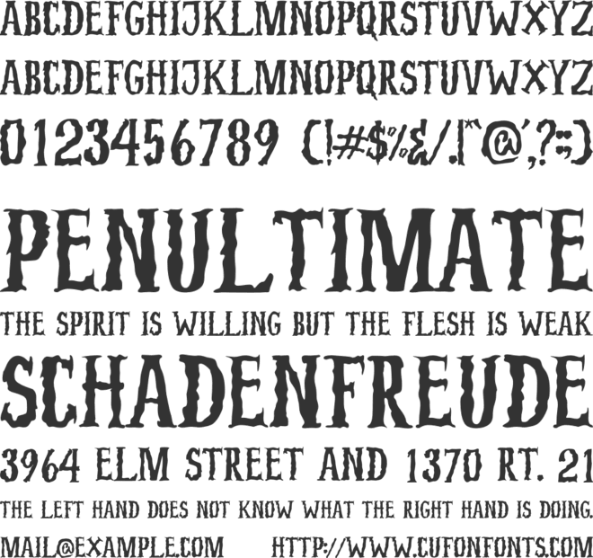 Nightmare Pumpkins font preview