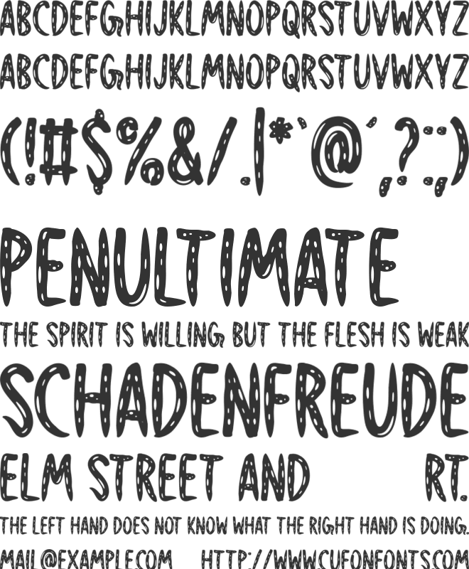 Shadowy font preview