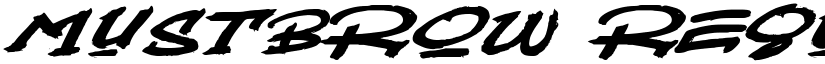 Mustbrow Regular font