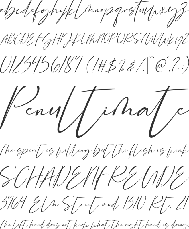 Rossie font preview