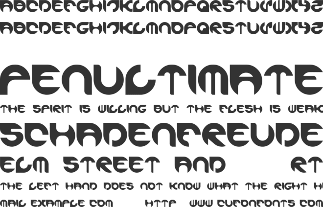 Alexandra font preview