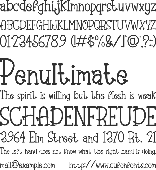 Ice Cream Cake font preview