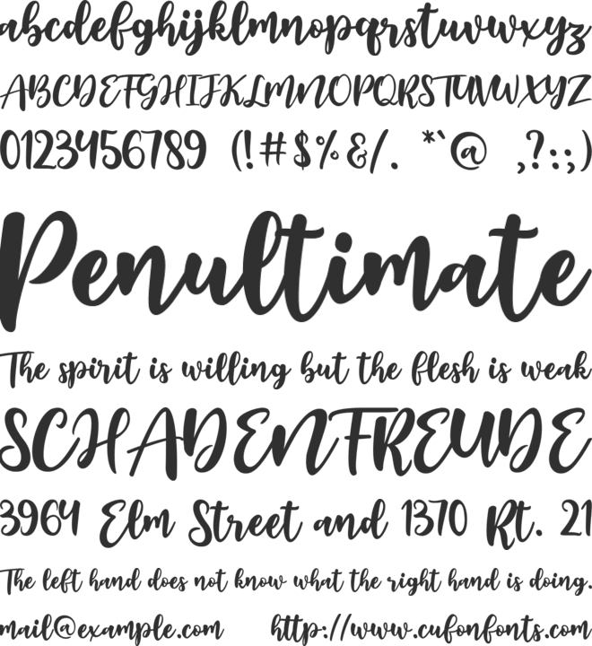 Fall in Autumn font preview
