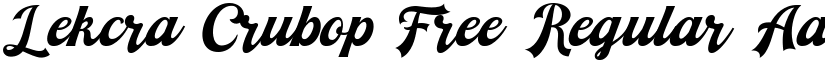 Lekcra Crubop Free Regular font