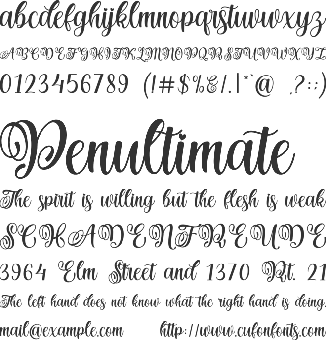 Hanitha font preview
