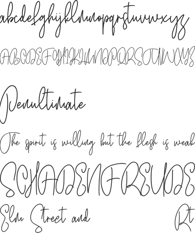 Judith Free font preview