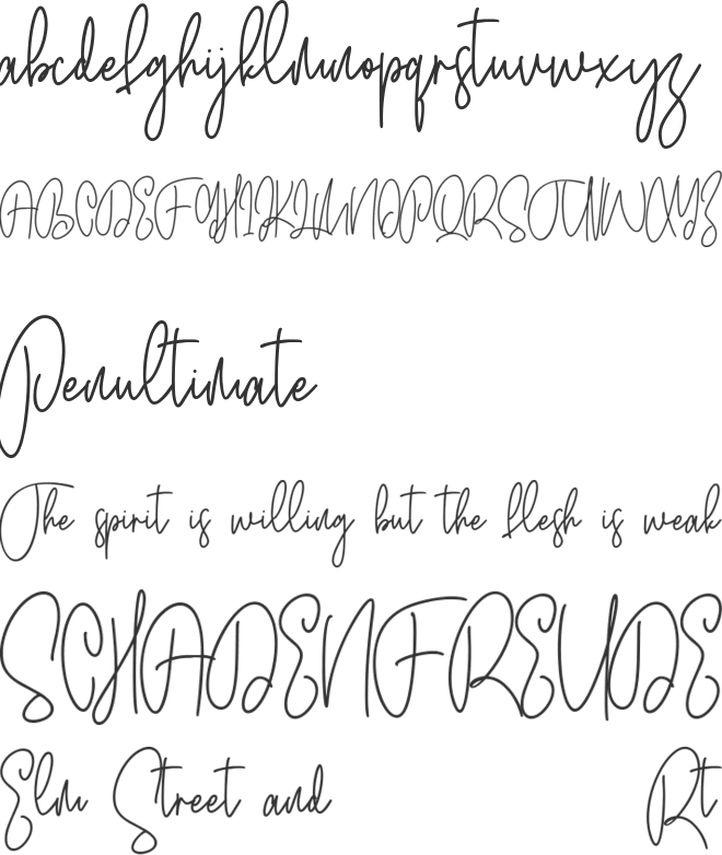 Judith Free font preview