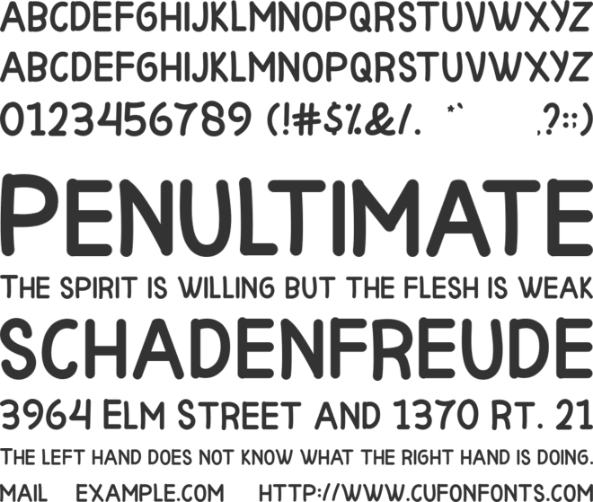 Pinky Unicorn font preview