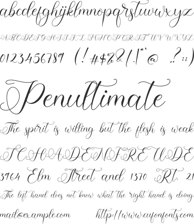 Kimberline font preview